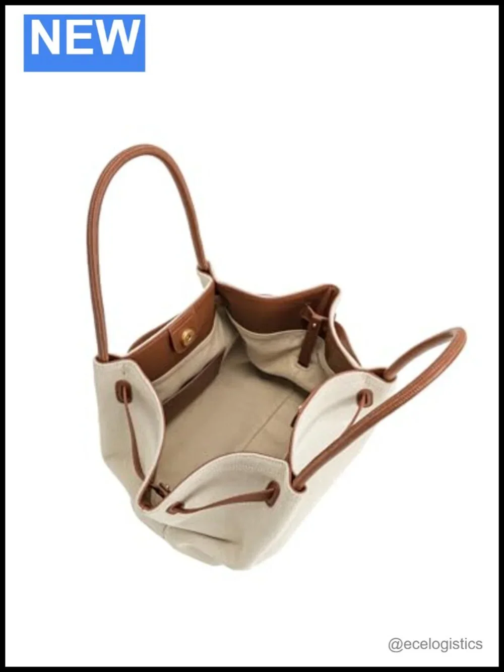 Canvas Medium Tote Bag with Magnetic Snap, Hand & Shoulder Carry